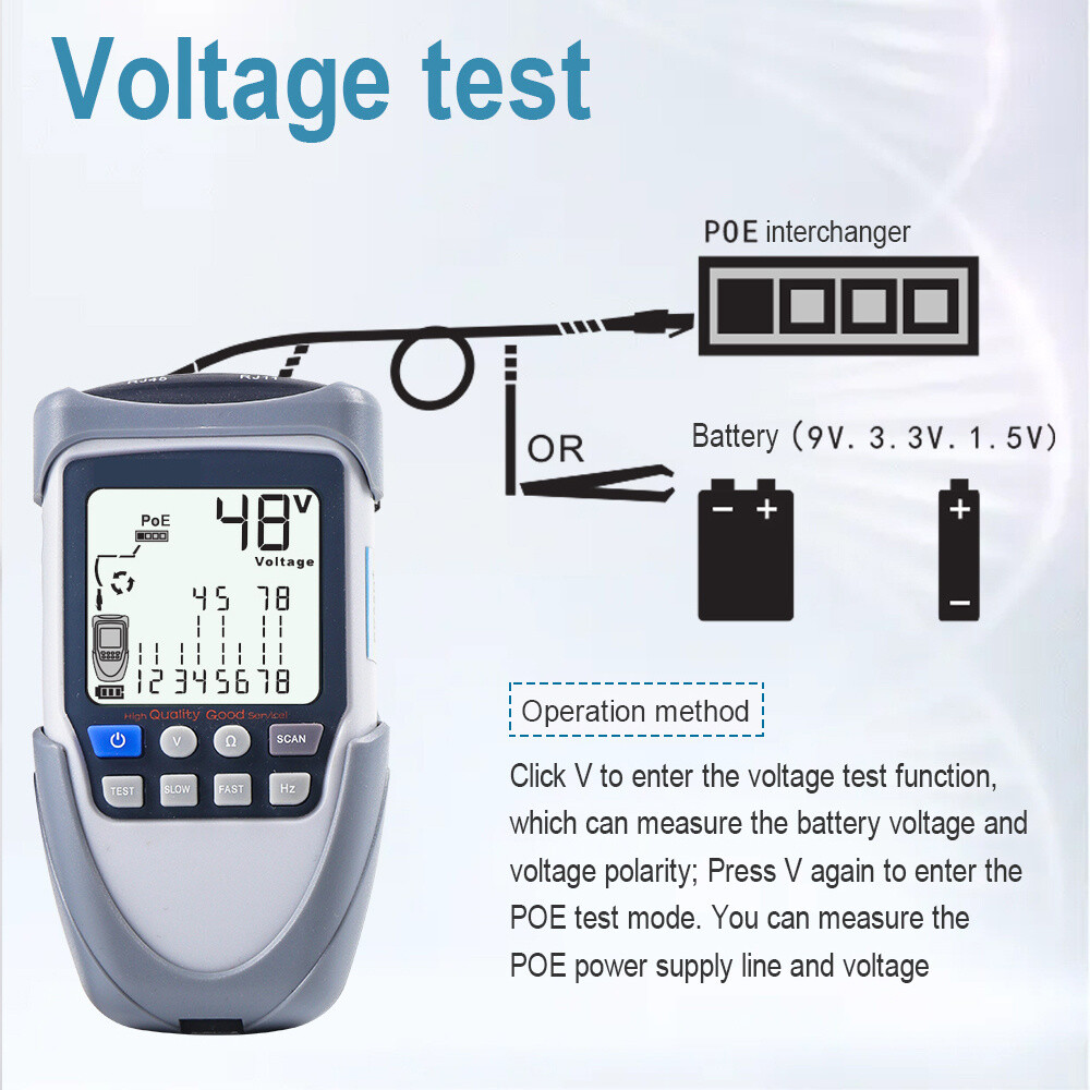 Ethernet Digital Network Cable Tester Electric Wire Tracer Accuracy Multimeter