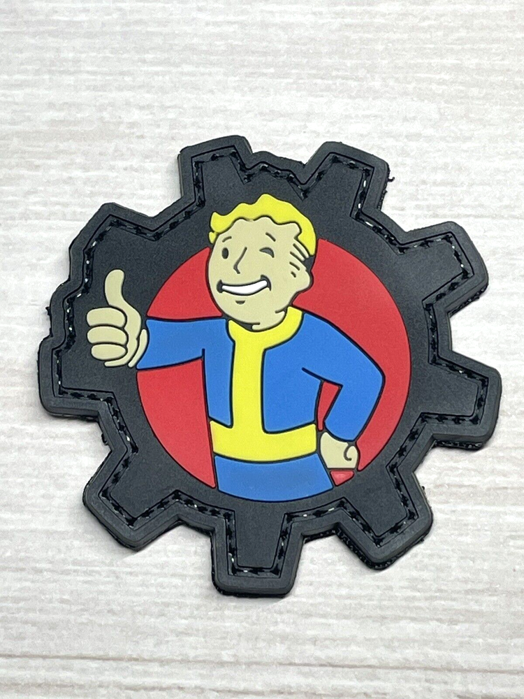 PVC Tactical Patch- Vault-Tec Patch - Morale Gun Vault Boy Patch - Fallout Patch