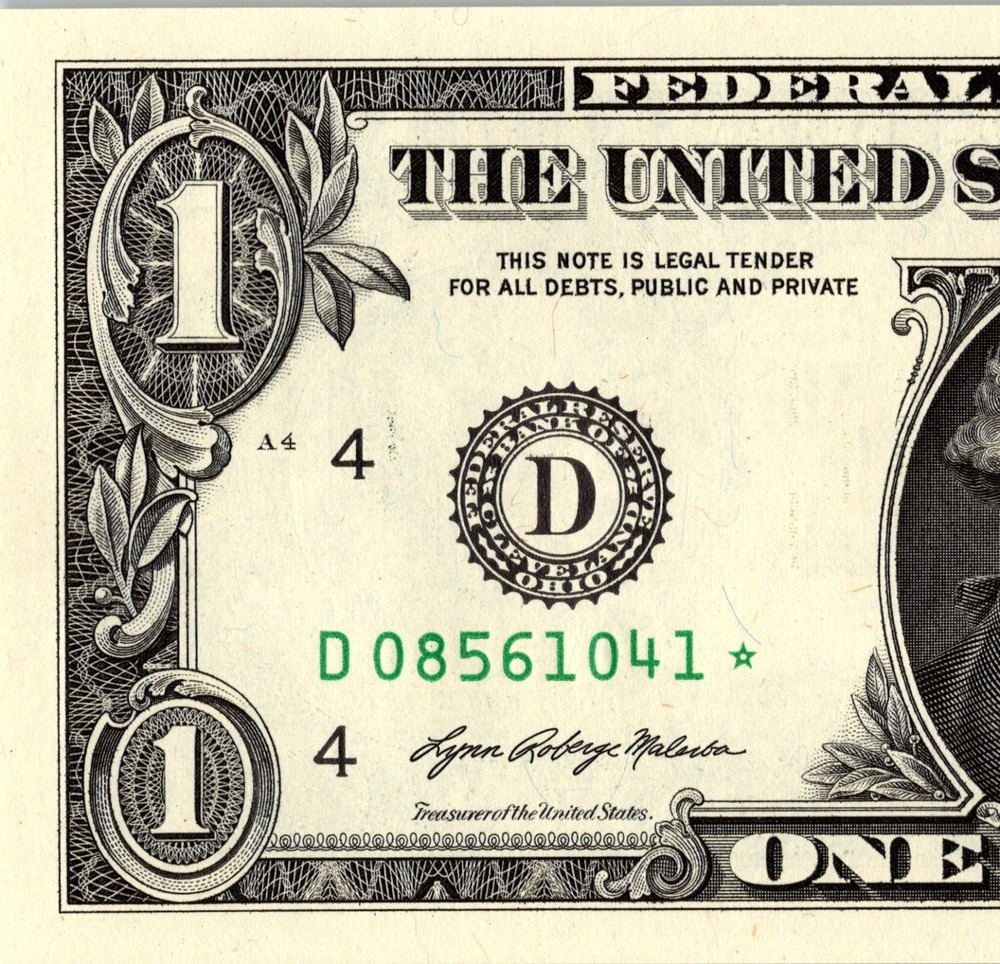2021 D Star Note One Dollar Bill Regular Run Pack Note D08561041*