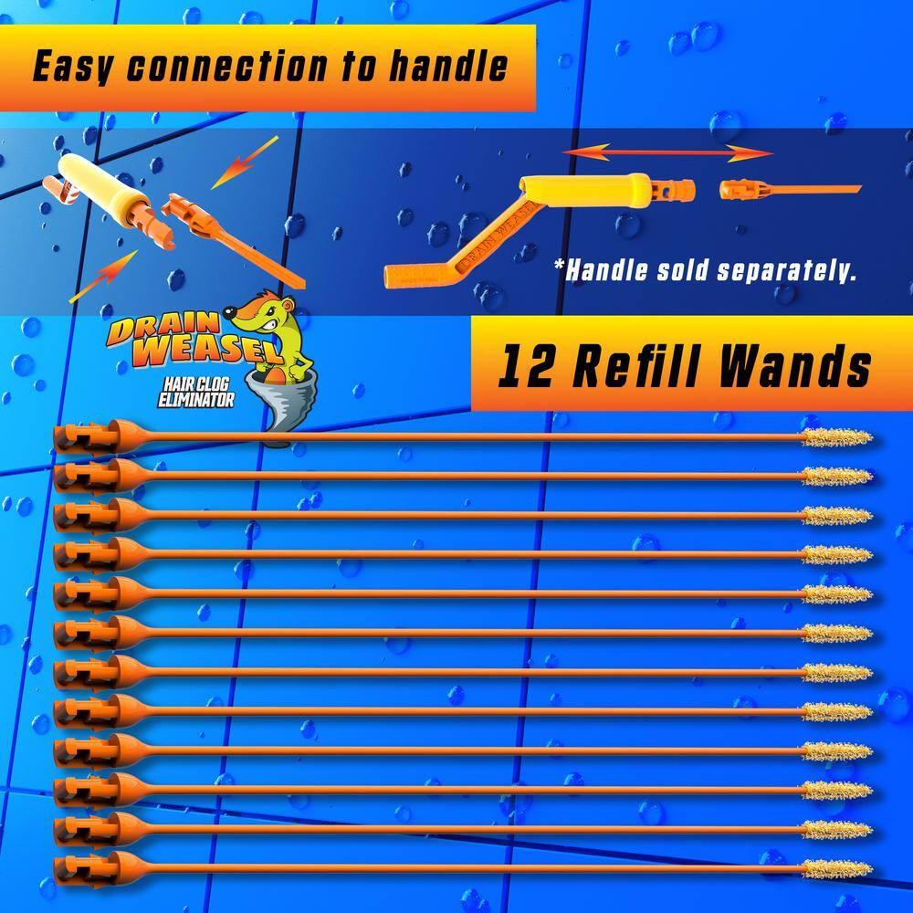 Drain Weasel Refill for Drain Cleaning (12-Pack)