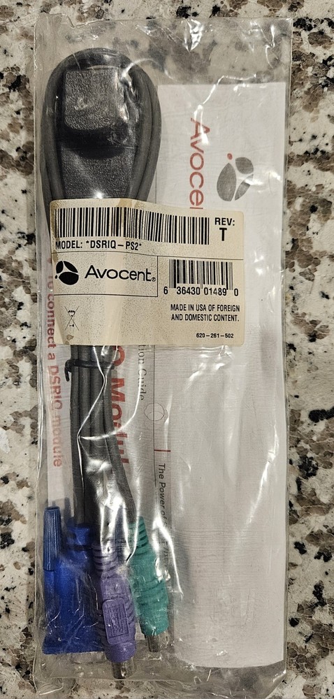 New AVOCENT DSRIQ-PS2 Server Interface Module PS/2 Cable Adapter