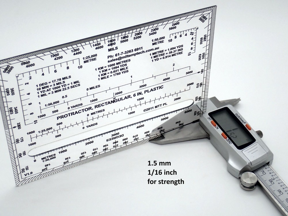 6IN Rectangular Protractor