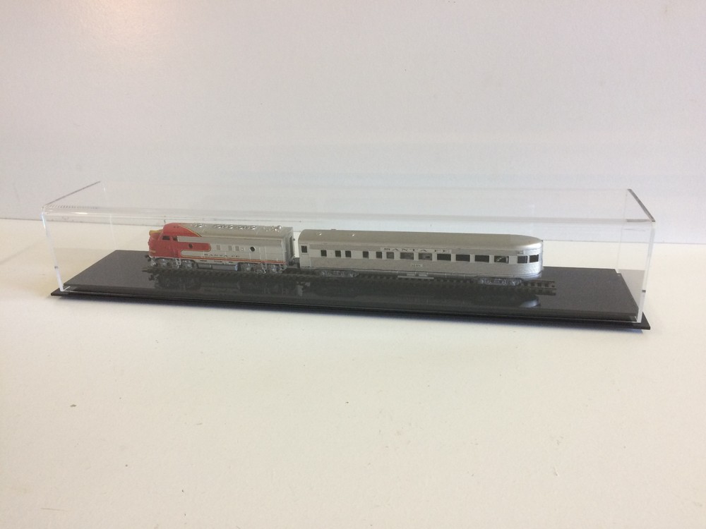 Train Display case HO scale 30" long with black acrylic base