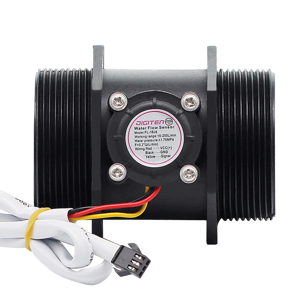 Water Flow Control LCD Display+G2"Flow Sensor Meter+12V Power