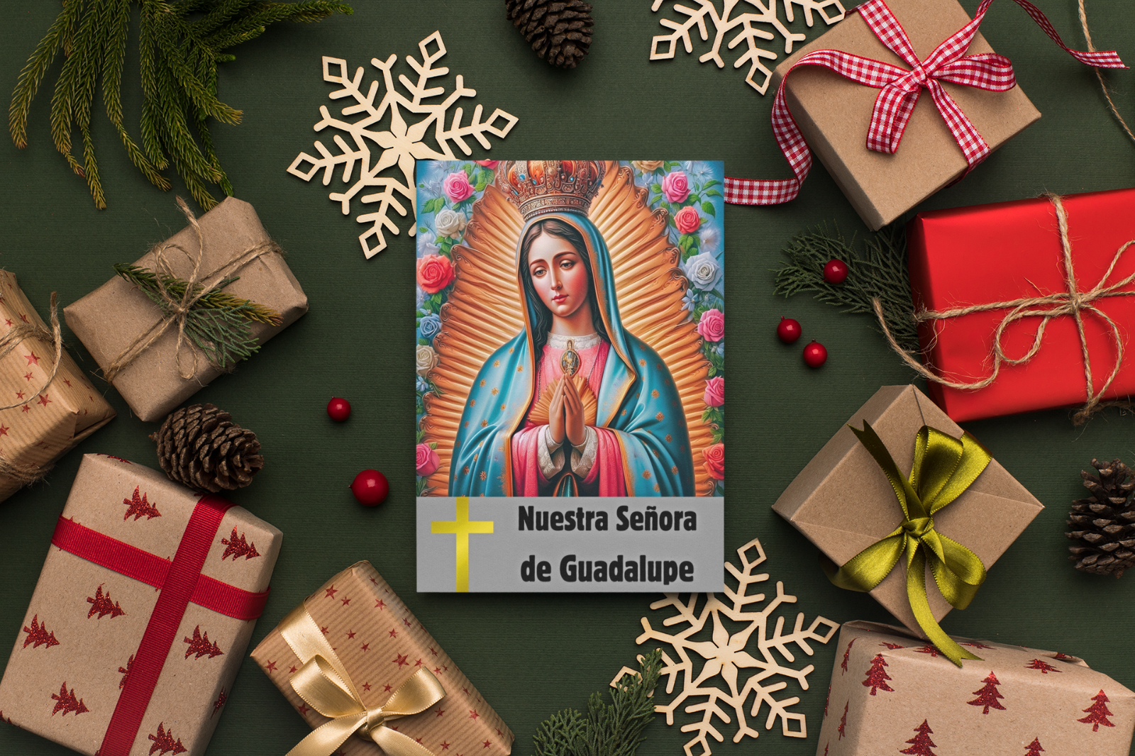 Nuestra Señora de Guadalupe Our Lady of Guadalupe Frameable Greeting Card 5X7 in