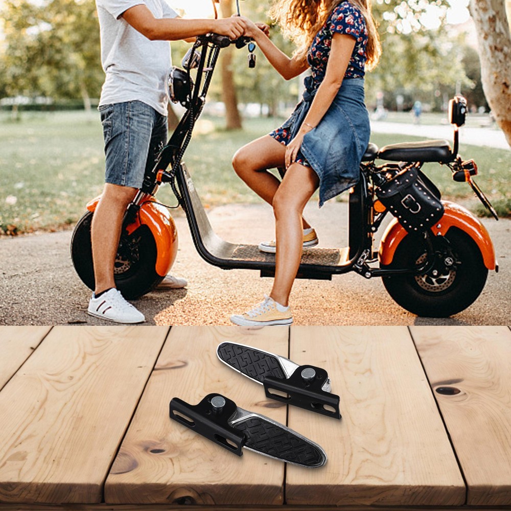 Scooter Front Footrests with Practical Foldable Design Easy Storage Use
