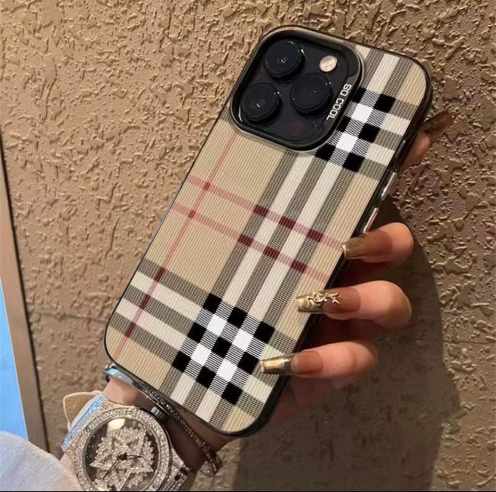 iPhone 14 Pro Max classic plaid pattern designer case
