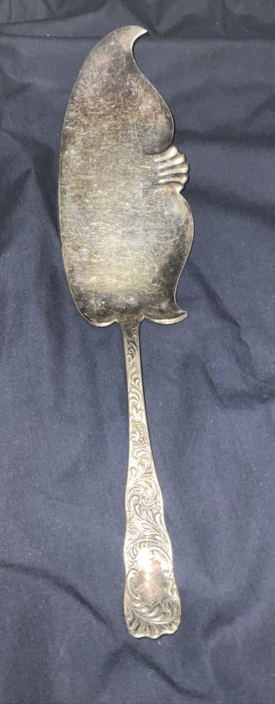 1888 Antique ROGERS & HAMILTON Silver Plate Fish Server Knife