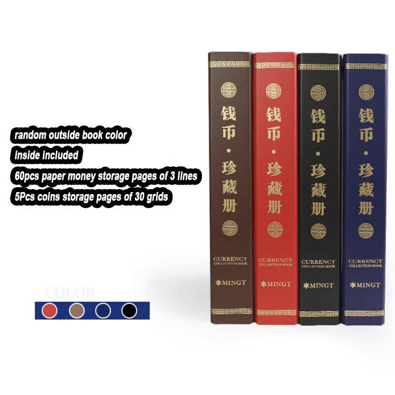 300Pc Pocket Currency Paper Money Album Banknote Storage Collection Holder Album