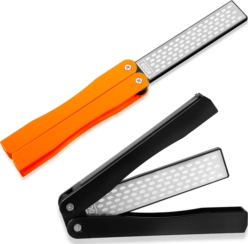 Durable 2 Pack Diamond Knife Sharpener - Comfortable Folding Design for Outdoors
