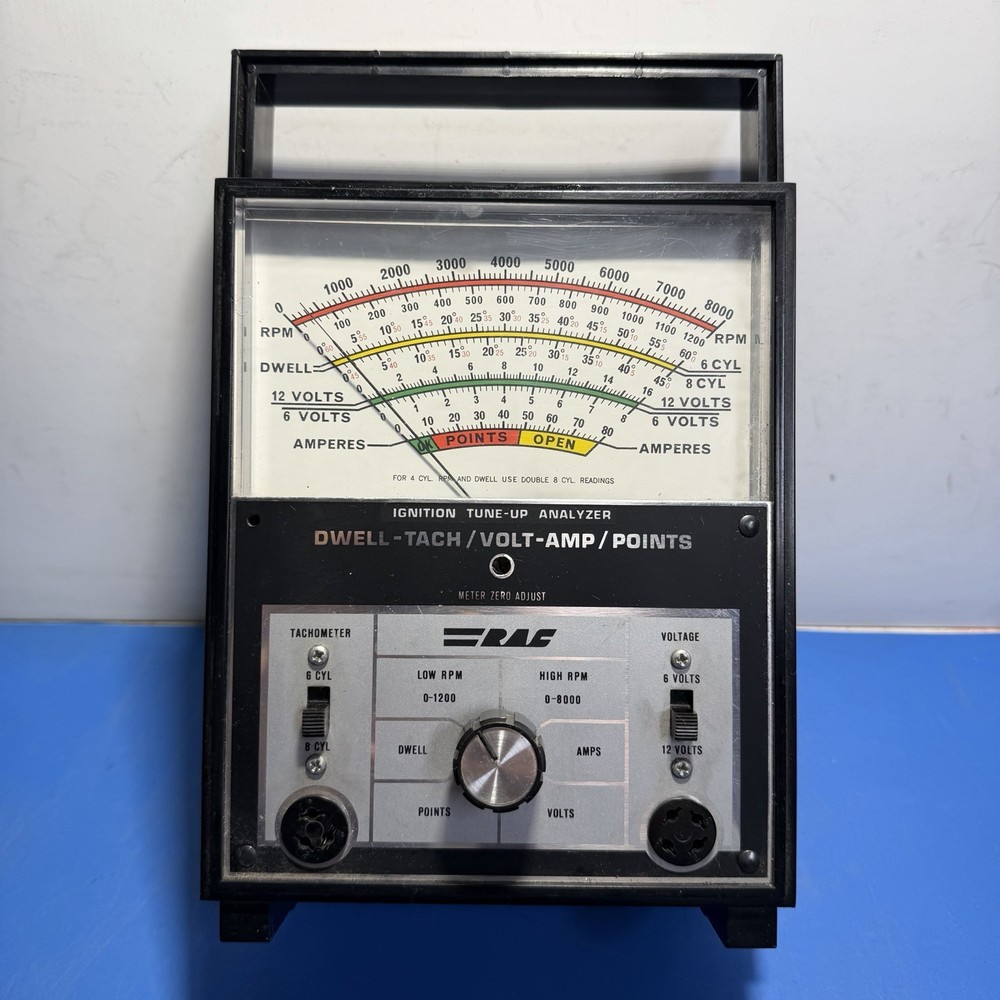 Vintage EAC Ignition Tune-Up Analyzer Model 566 Dwell Tach Volt Amp – Untested