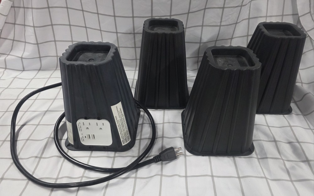 4 - 8" Bed Risers With USB Ports & Outlets