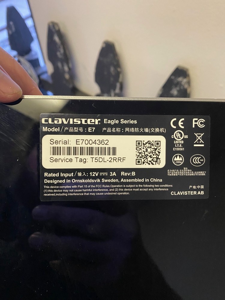 Clavister Firewall Amer Eagle Series E7 Switch Appliance
