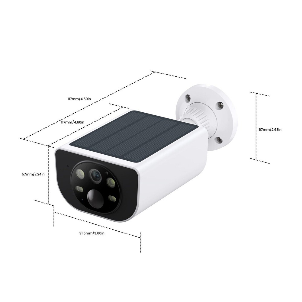 2 Pack Wansview 2K 3MP Outdoor Wireless Solar Security Camera AI Human Detection