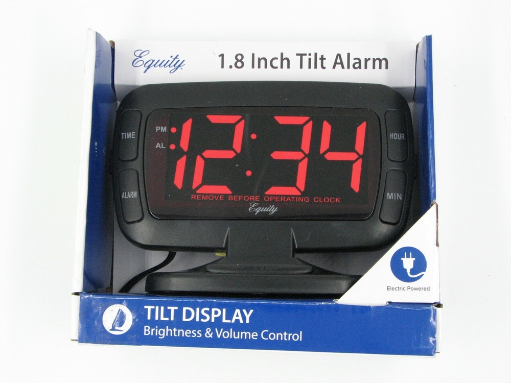 Equity 1.8 inch tilt alarm clock