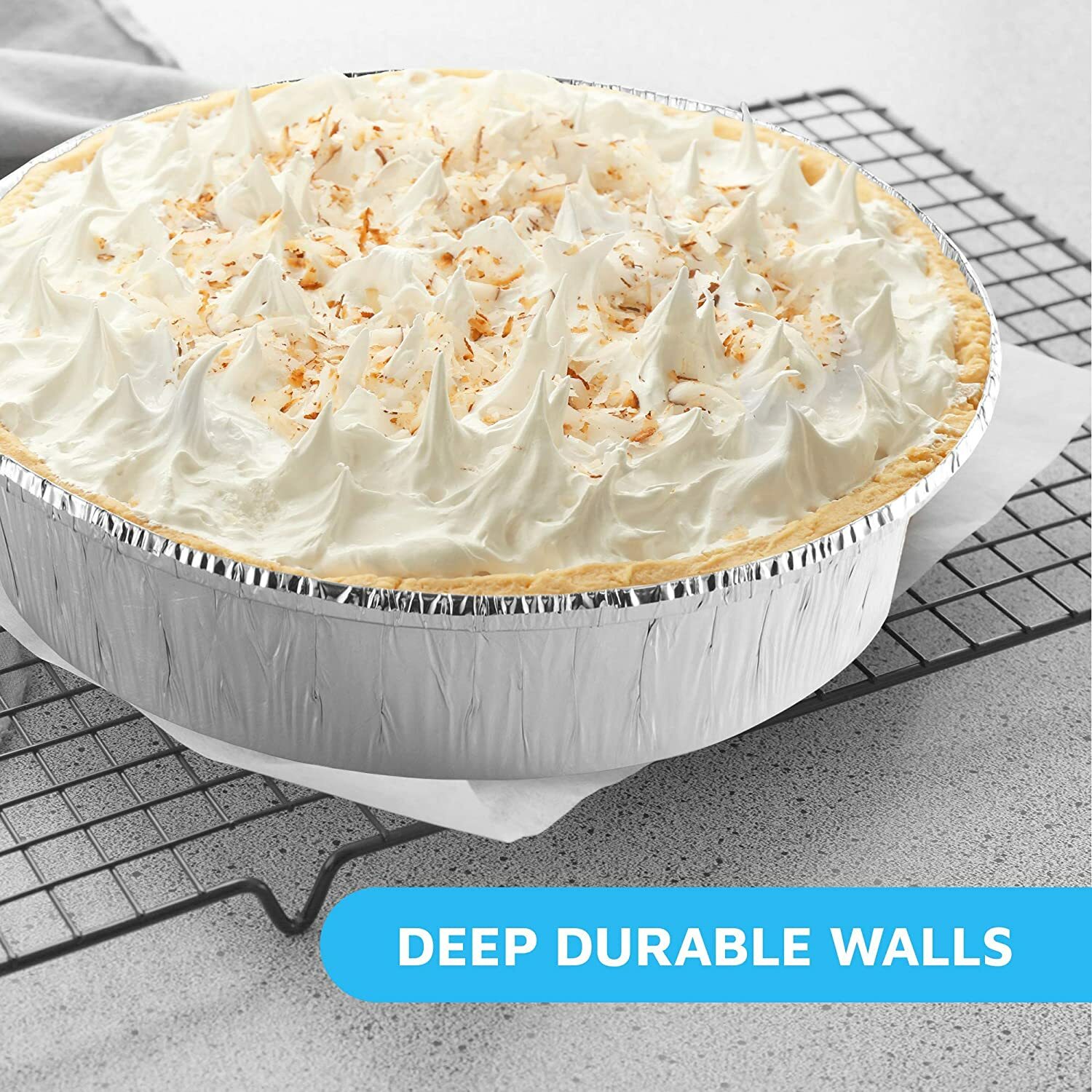 9" Round Aluminum Foil Pans With Plastic Dome Lids Baking Storage