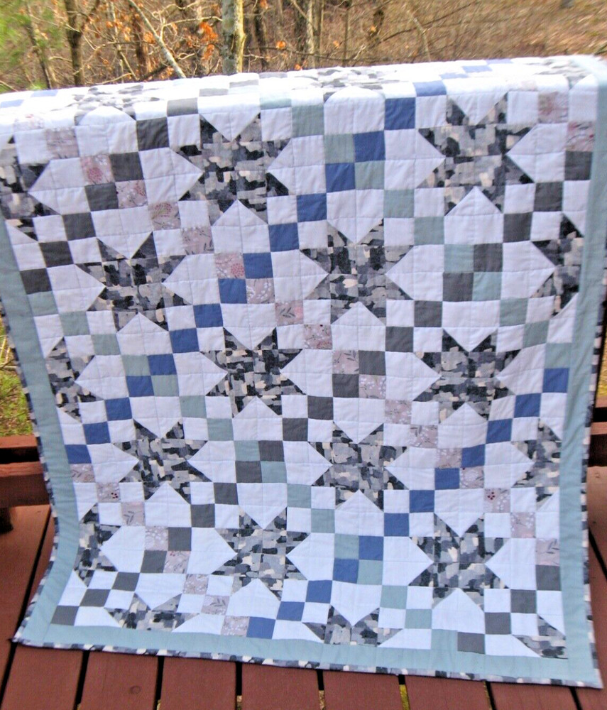 Handcrafted Multi-purpose Starry Path Quilt, 45" x 61"