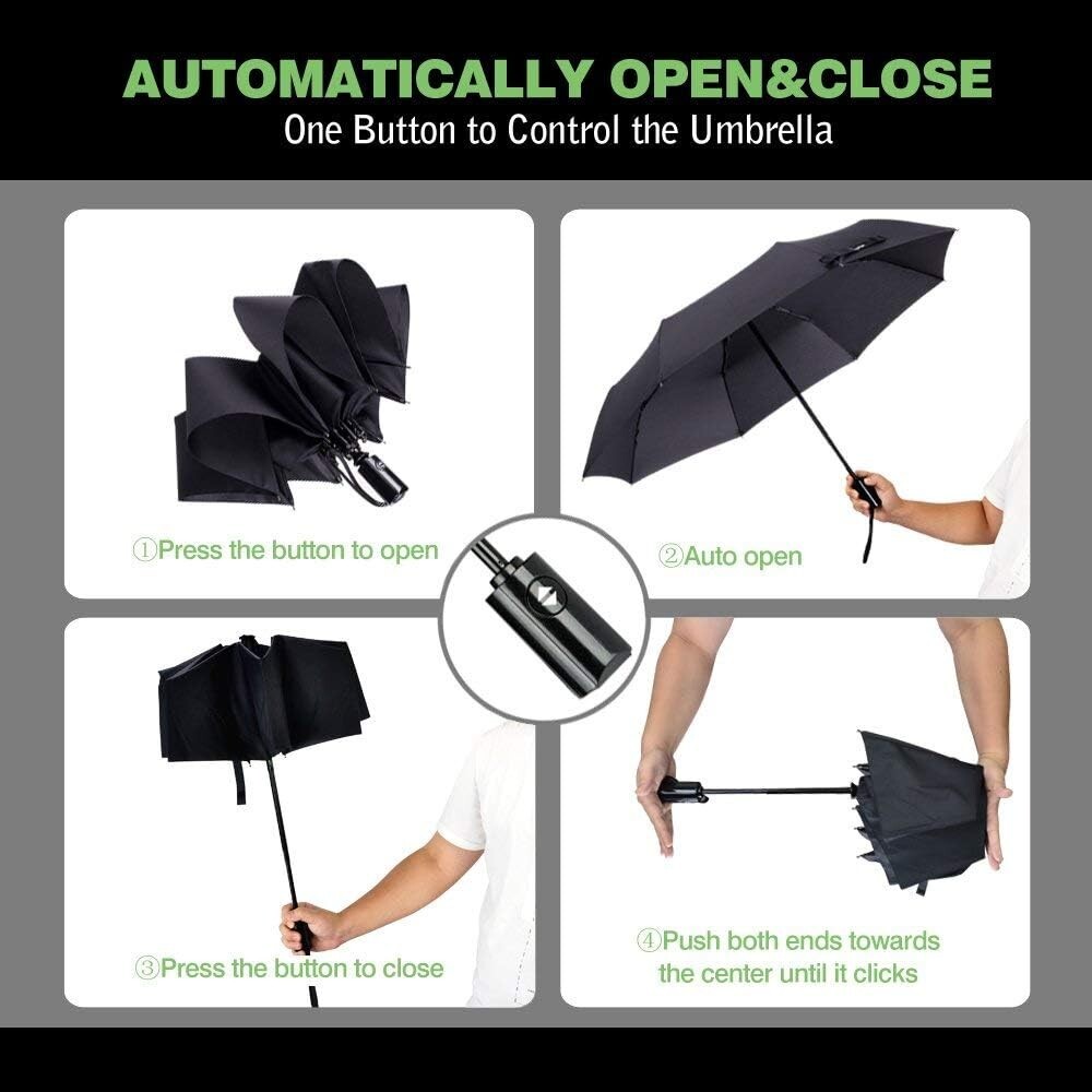 GLAMOUR COMPACT TRAVEL UMBRELLA - WINDPROOF-AUTO OPEN