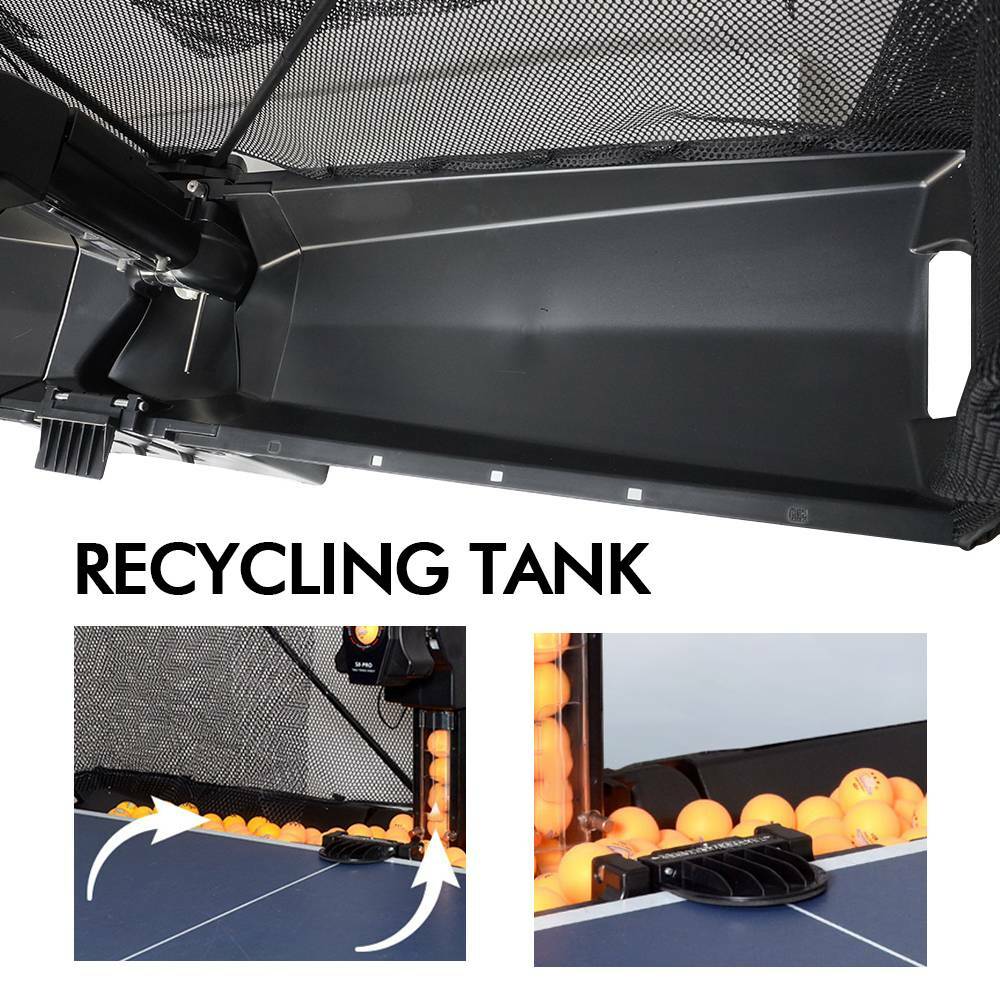 Super Automatic Table Tennis Robot Ping Pong Pitching Machine Training With Net