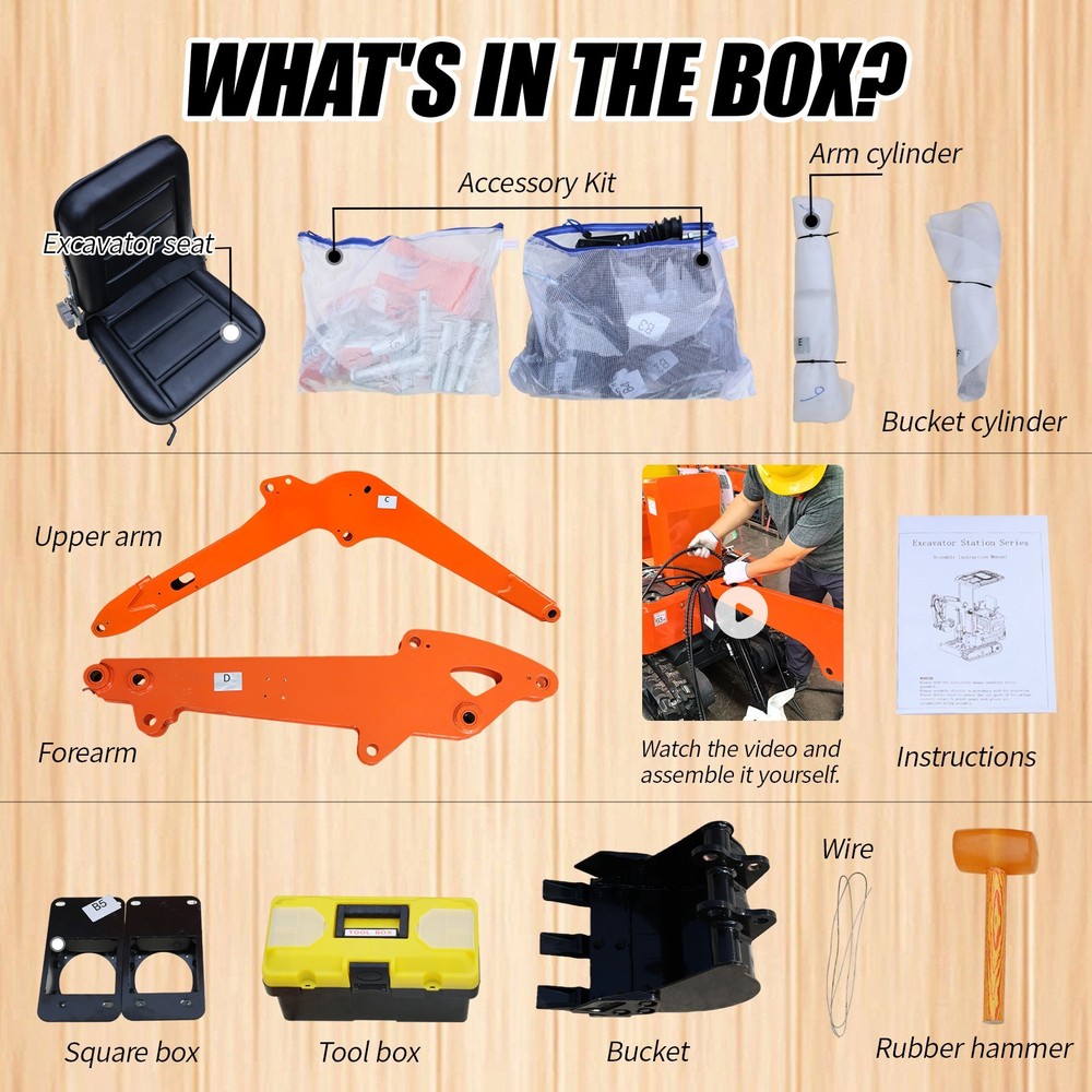 1.2 Ton Mini Excavator +2 Attachment B&S Engine & Pilot Control System EPA