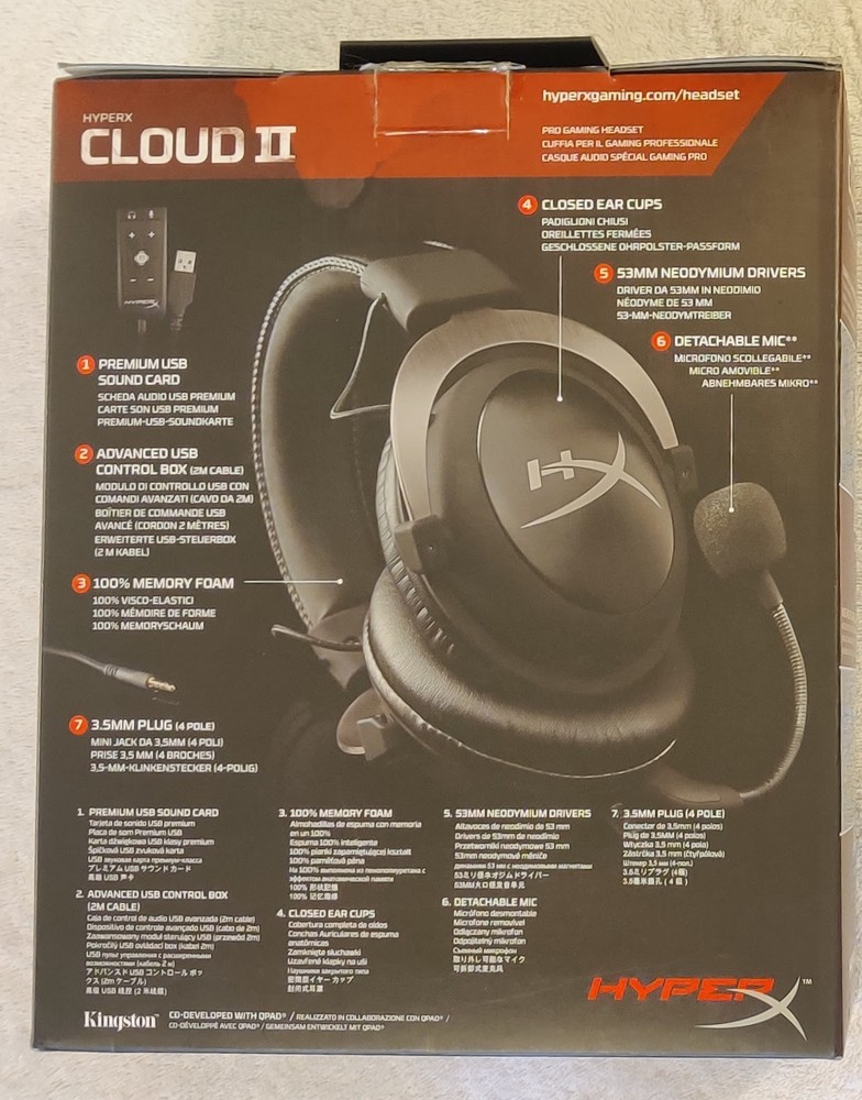 HyperX Cloud II Pro Gaming Headset (BOX & MANUAL ONLY)