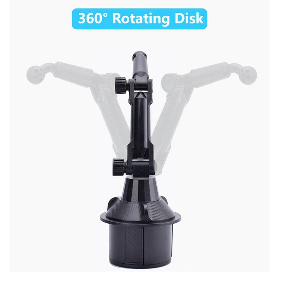 360° Universal Adjustable Phone Mount Car Cup Holder Stand Cradle For Cell Phone