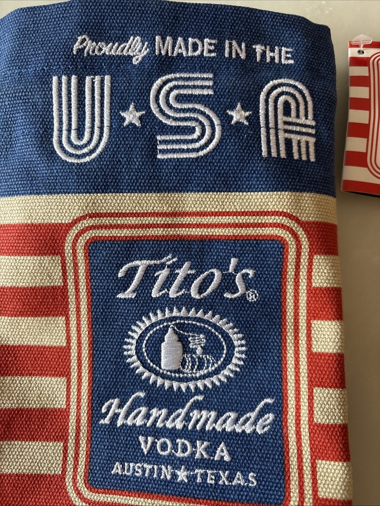 Titos Handmade Vodka Bottle Bag Drawstring, Austin Texas, Empty! NWT FREE SHIP