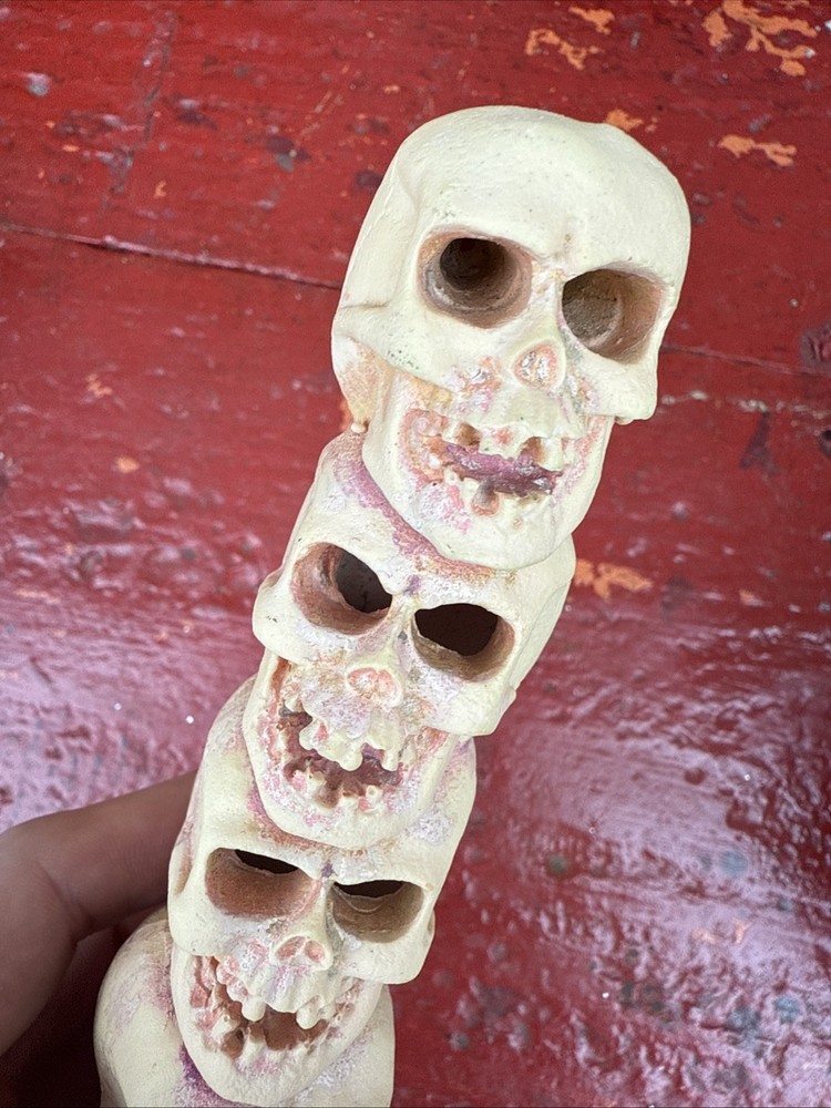 Vintage Skull Stack 2002 Y2K Plastic T.S.S. 9”