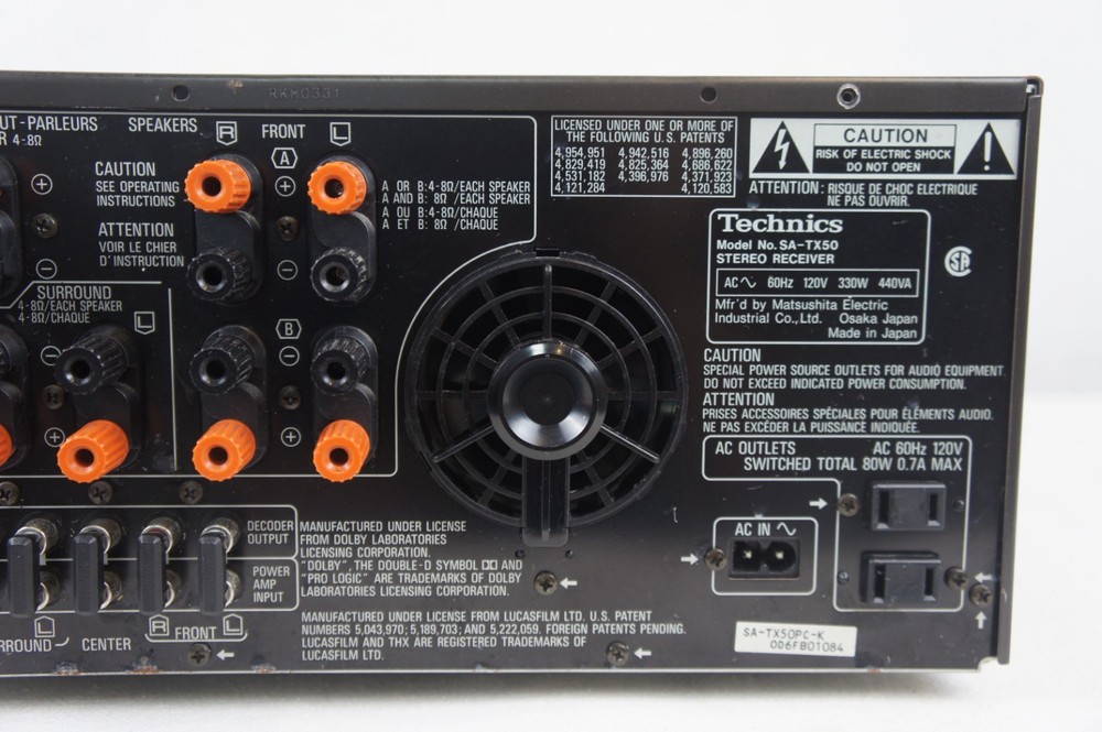 TECHNICS SA-TX50 CLASS H+ MASTER REFERENCE HOME THX CONTROL RECEIVER