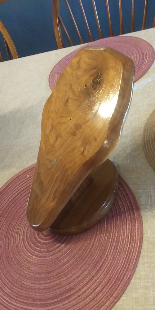 Handcrafted solid lumber (not a panel) European Deer Skull Mount Plaque.