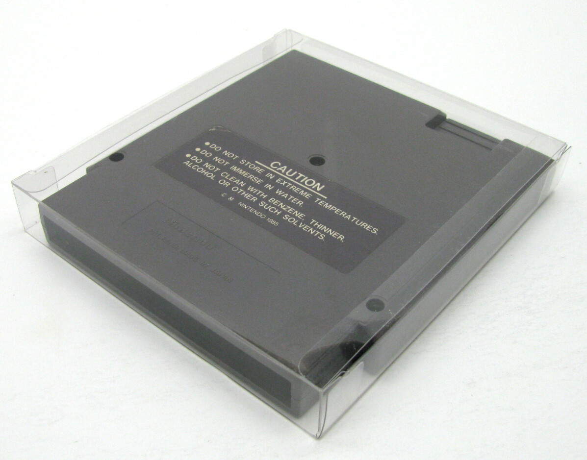 10x NINTENDO NES GAME CARTRIDGE - CLEAR PROTECTIVE BOX PROTECTOR SLEEVE CASE