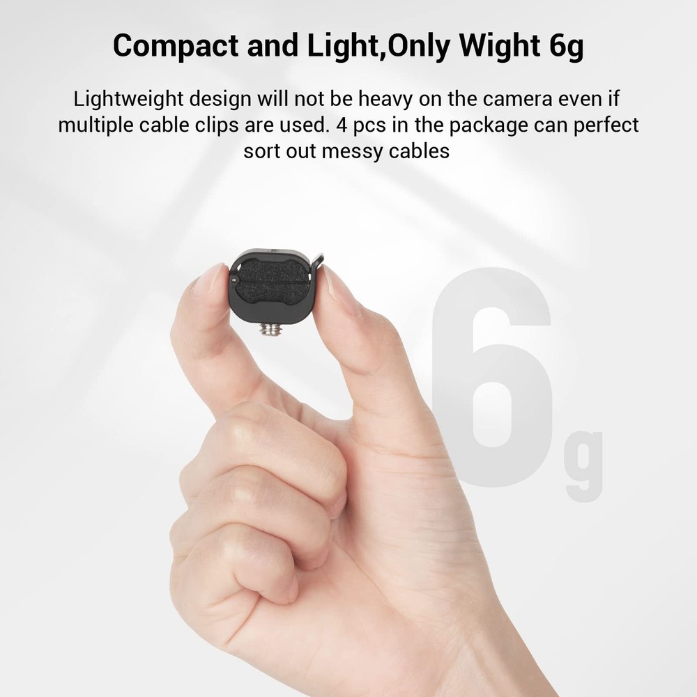 SmallRig Camera Clamp (4 pcs) for HDMI/SDI/Microphone Cable, DSLR Black