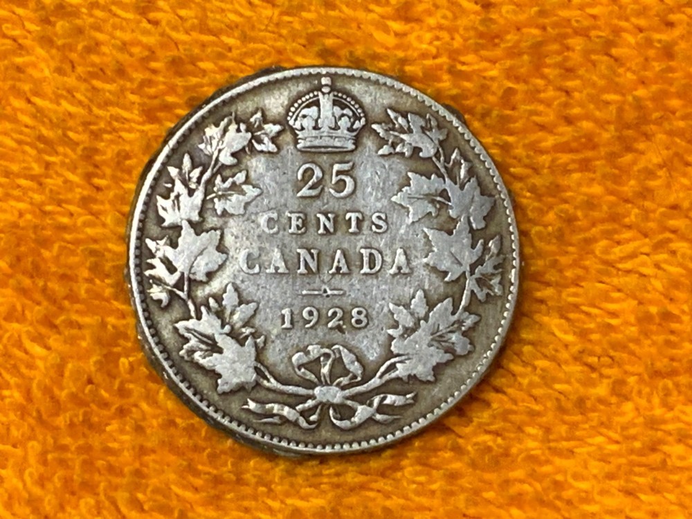 1928 Canada 25 Cent Coin