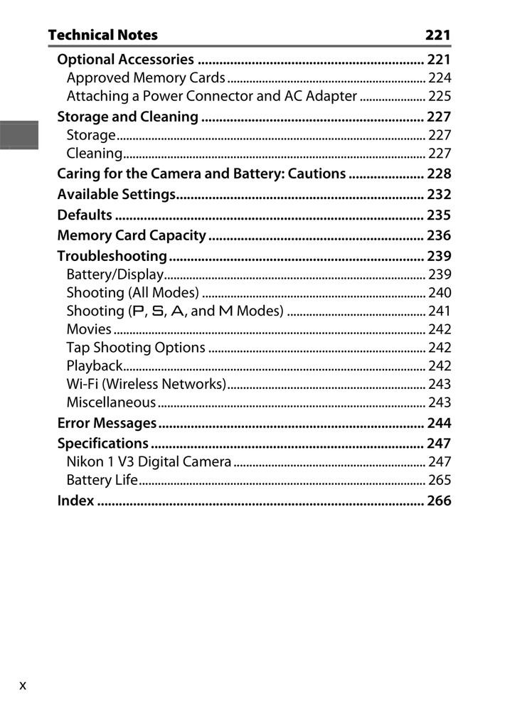 Nikon 1 V3 — Reference Manual User Guide Instructions — 295 Pages — USA Made