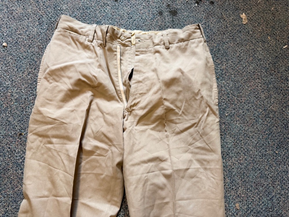 ORIGINAL WWII US ARMY OFFICER CLASS A "KHAKI" TROUSERS- MEDIUM 34 WAIST