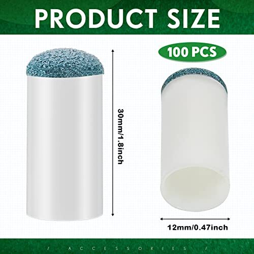100 Pack Slip On Pool Cue Tips Replacements 4 Sizes Billiard Cue Tips