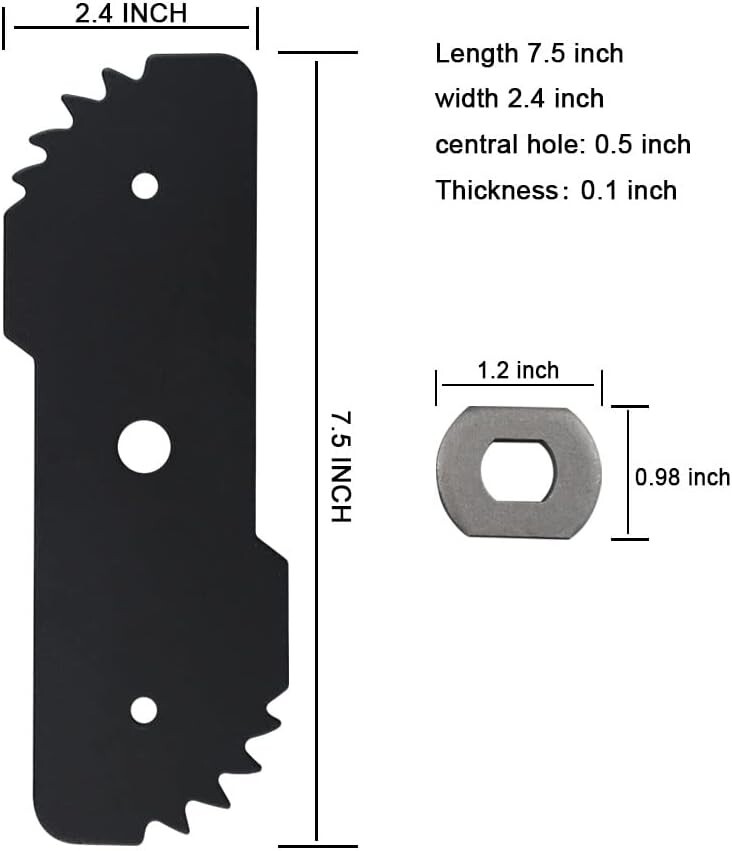 2-Pack EB-007 Edge Hog Heavy-Duty Edger Replacement Blades Compatible