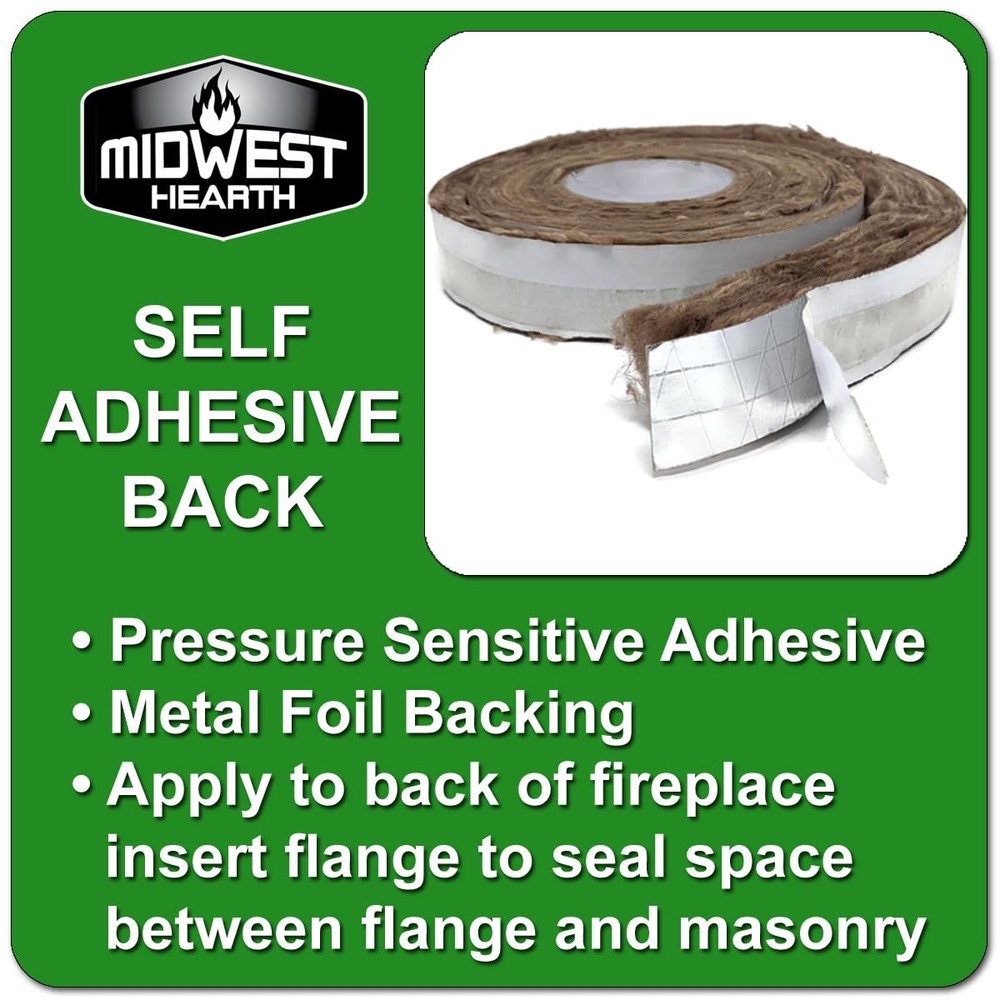 Midwest Hearth Fireplace Insert Insulation 10' Roll Long, Dark Brown