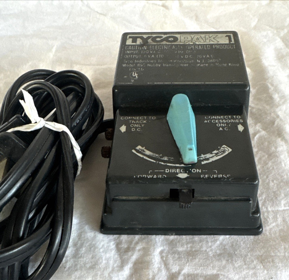 Tyco Pak 1 Model 895 Train Transformer Controller Forward Reverse Directional
