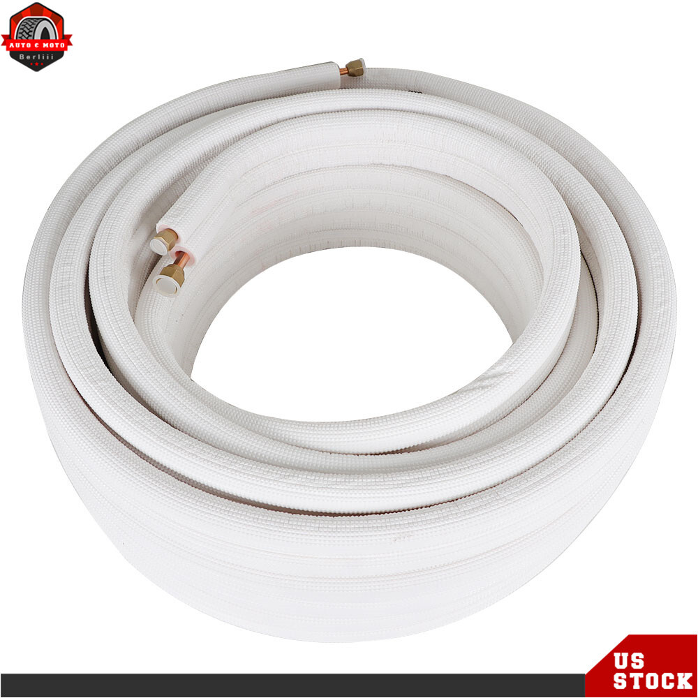 Professional 50ft Mini Split Installation Kit - 1/4" & 3/8" Copper Lineset