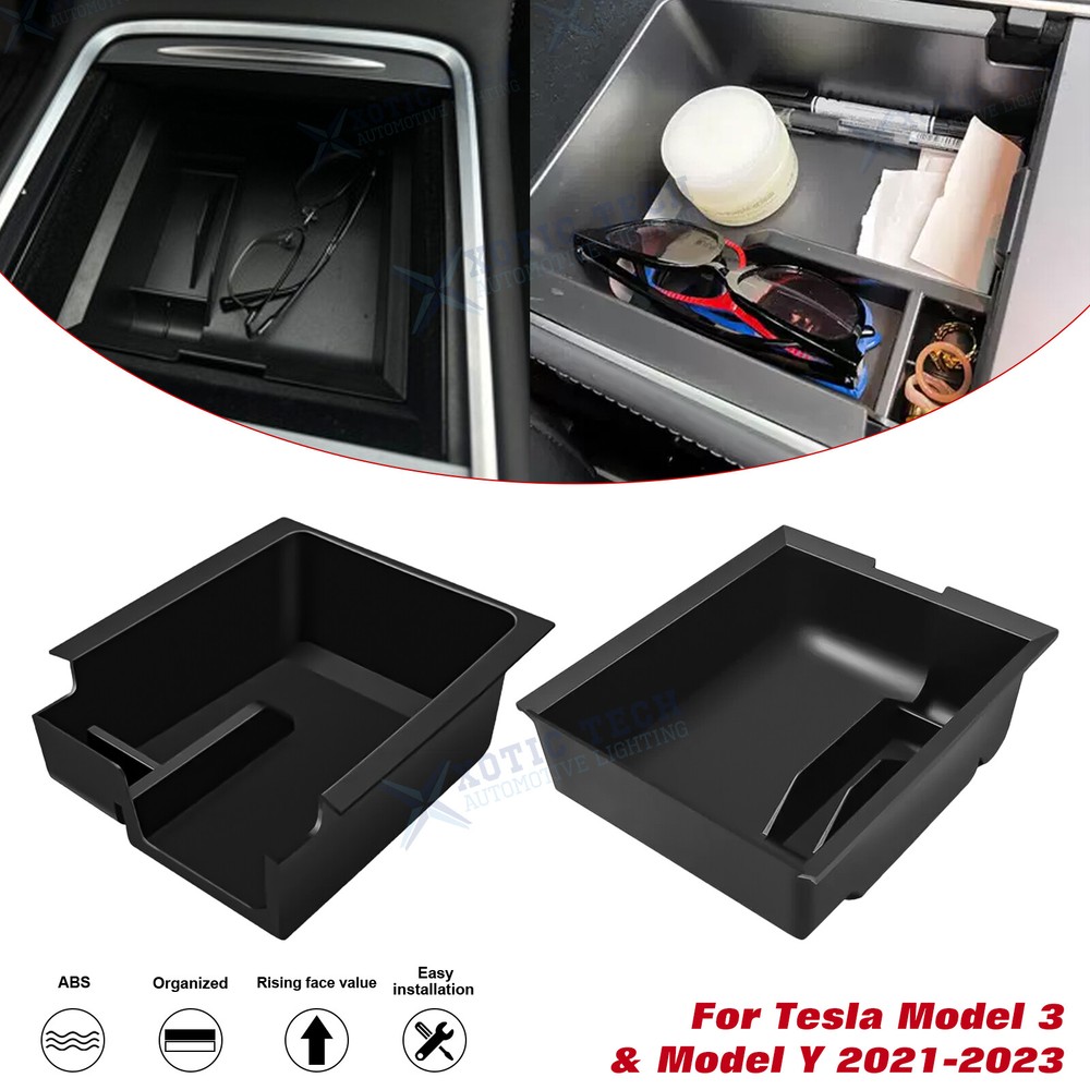 For Tesla Model 3&Y Console Insert Tray Armrest Compartment Storage Holder Kit