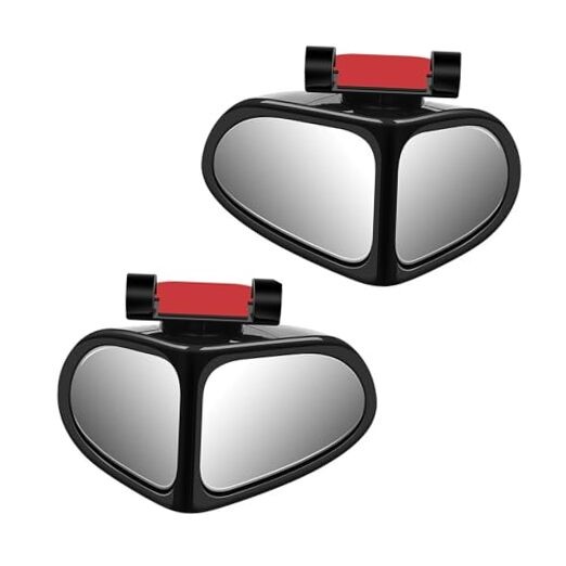 2PCS Car Blind Spot Mirrors, Double-Sided 360° Adjustable Rotating Rear View