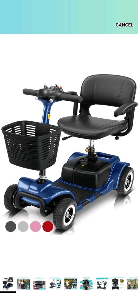 Electric Foldable Automatic Mobility Scooter Remote Control Airline Approved
