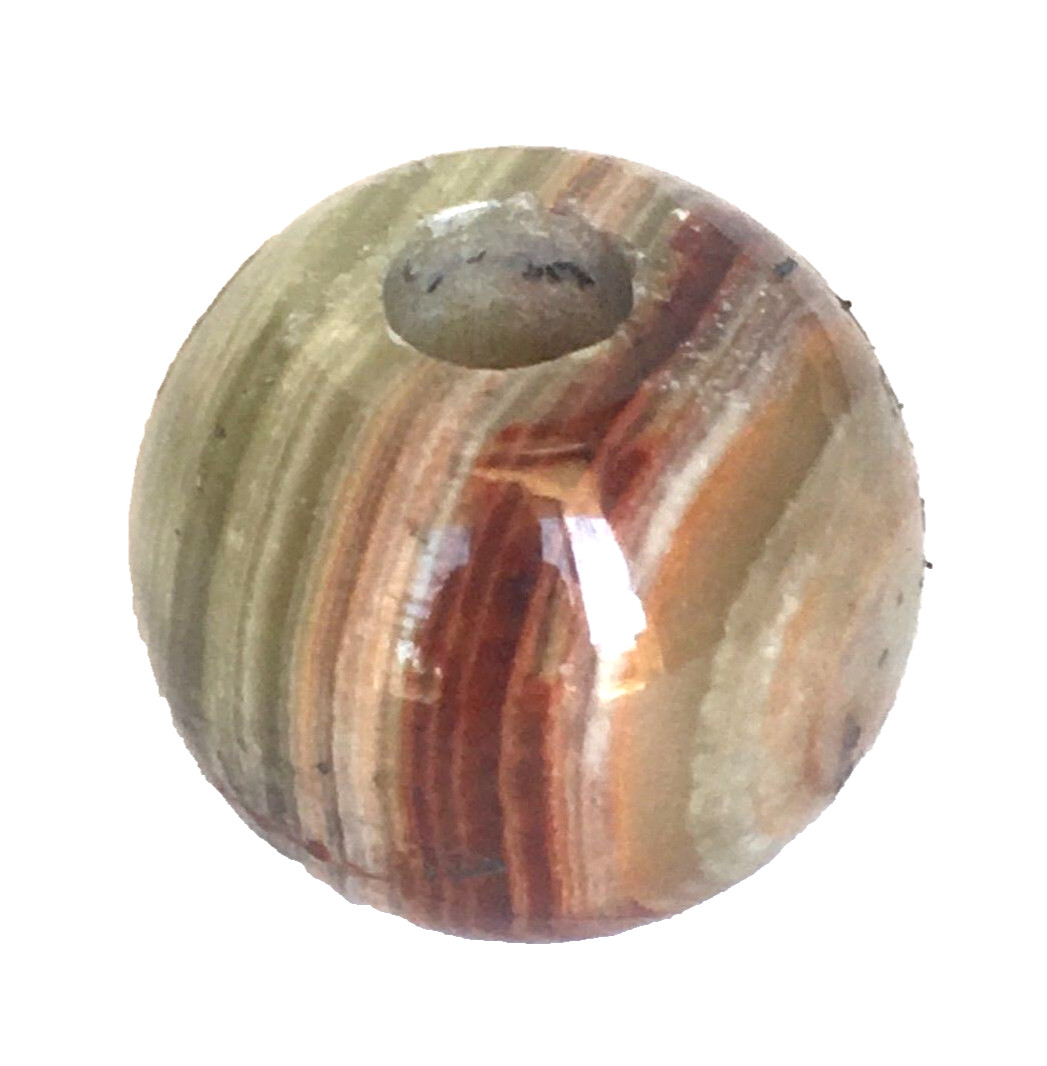 NEW OLD STOCK~ 2.5" dia Onyx Ball Lamp Spacer Break lamp part-Med Green
