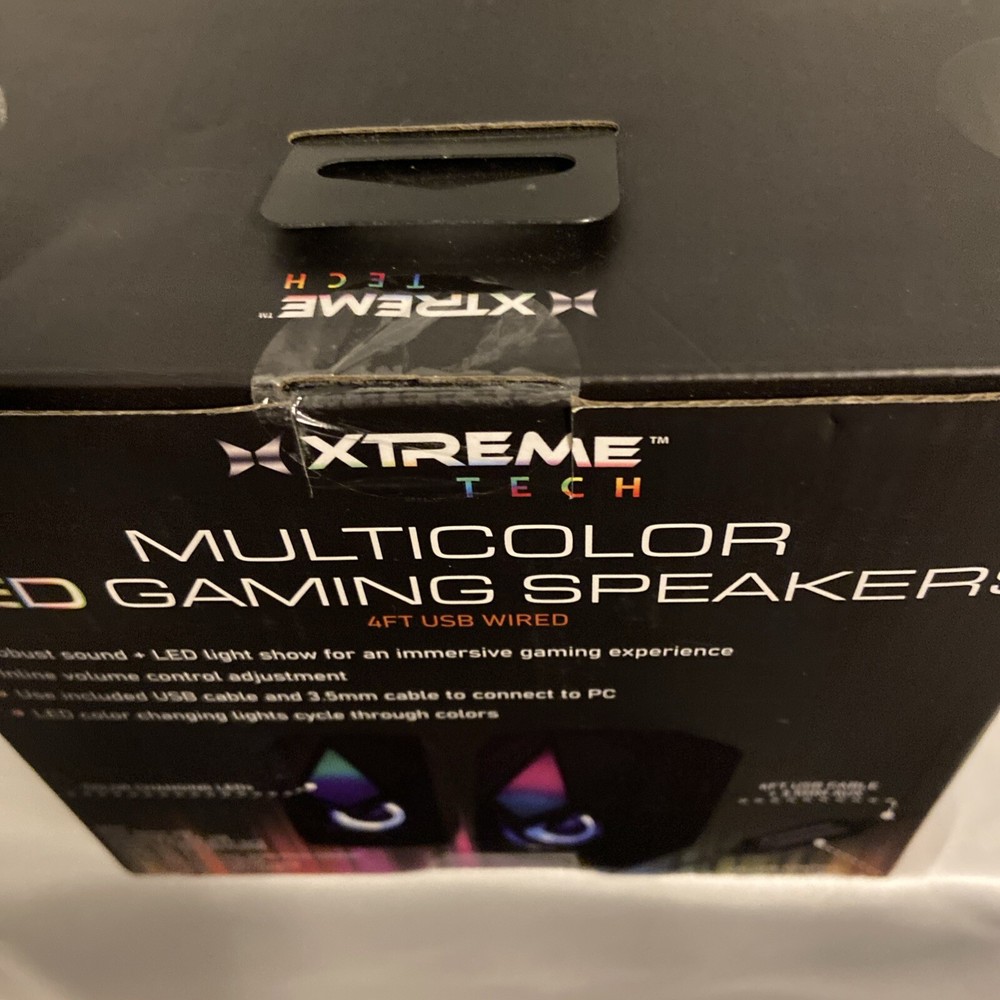 Xtreme Tech. Multicolor LED Gaming Speakers USB Connectivity