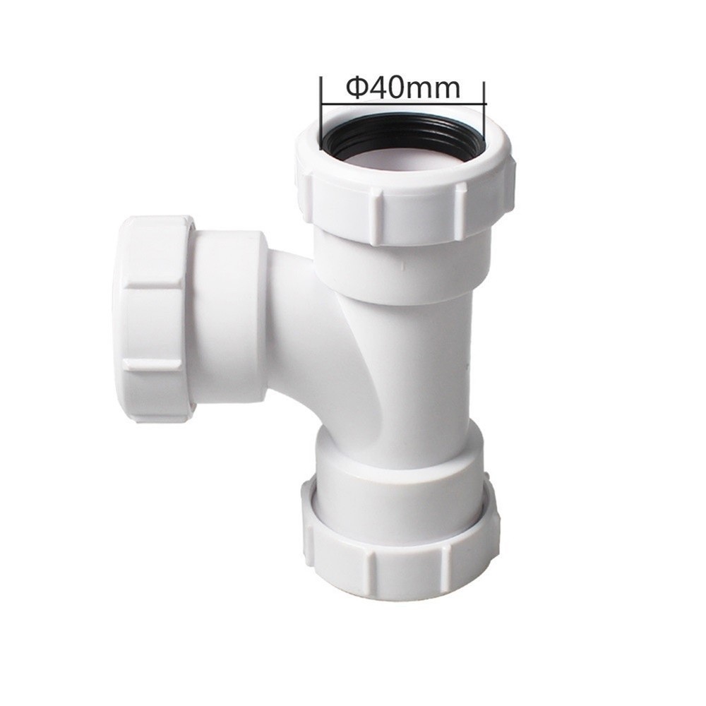 40mm For Drainage Pipe Tee Fitting Plastic Construction No Glue Needed