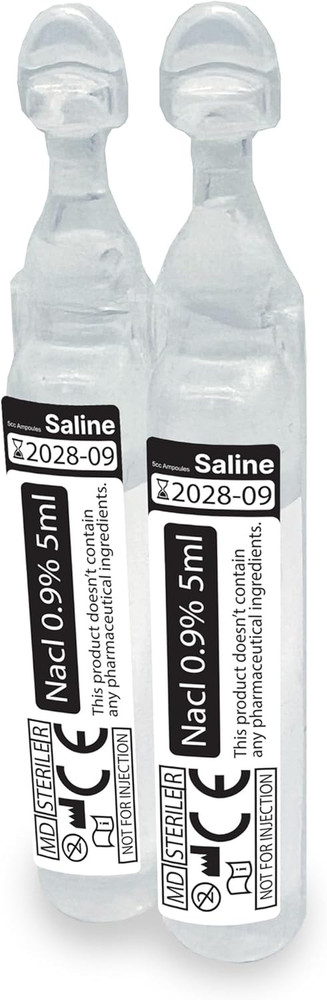 Saline Solution, 0.9% Sodium Chloride, 30 Single-Use 5Ml Tubes
