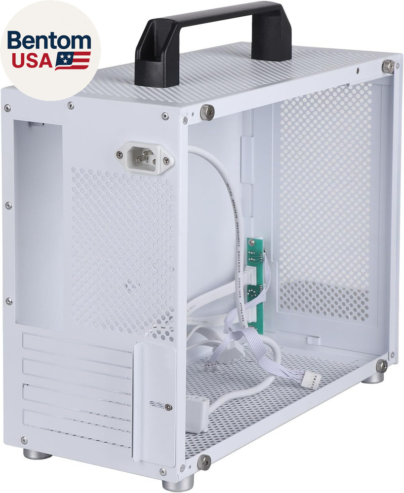 Micro ATX PC Case,Mini-Tower Tempered Glass Side Pannel Type with Black Handle,S