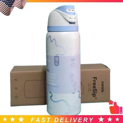 Owala Urban Outfitters Exclusive 32 oz Tied And True Blue Bows Bottle New in Box