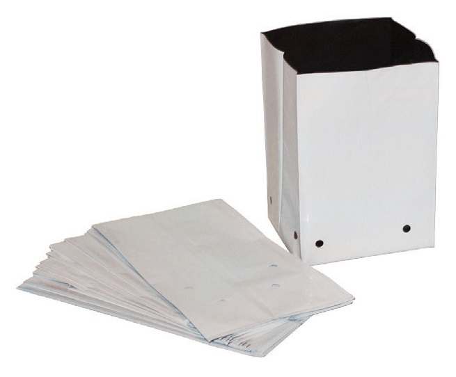 GROW BAGS White Plastic Poly 1/2/3/5/7/10/20/30 gallons 1/10/25/50/100 Count